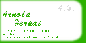 arnold herpai business card